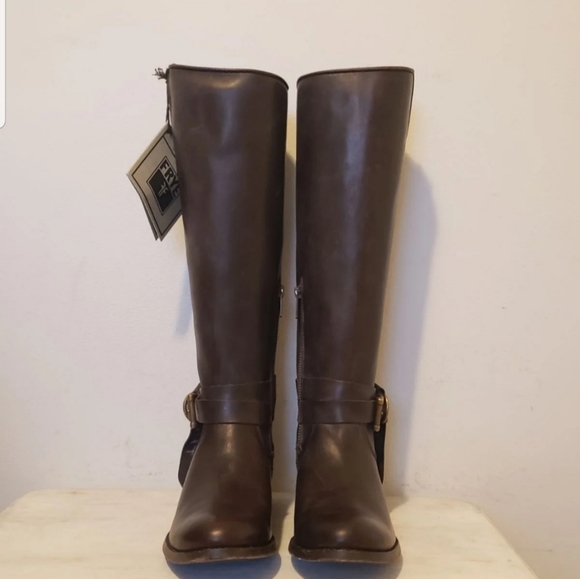 Frye 7 melissa knot tall leather boots brown - Picture 3 of 6